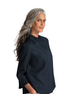 Camicia lino BLU