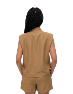 Gilet Asimmetrico Effetto Crespo Zahjr