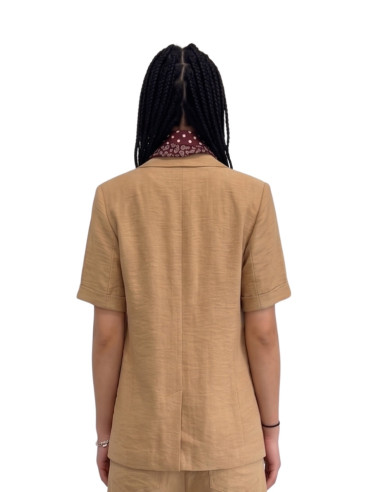 Giacca Donna con Foulard Effetto Crespo Zahjr
