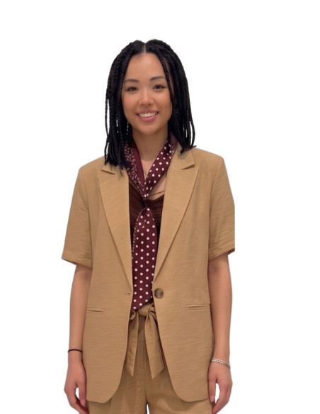 Giacca Donna con Foulard Effetto Crespo Zahjr
