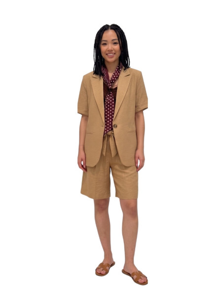 Giacca Donna con Foulard Effetto Crespo Zahjr