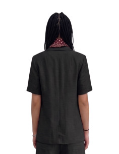 Giacca Manica Corta con Foulard Effetto Crespo Zahjr