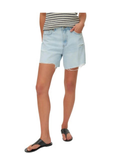 Shorts Donna Denim con Rotture Light Blue Vero Moda