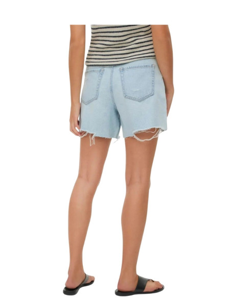 Shorts Donna Denim con Rotture Light Blue Vero Moda
