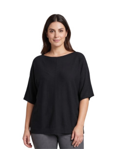 Maglia Donna Manica Corta Nero Elena Mirò