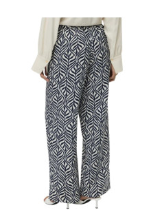 Pantalone wide fantasia foglie
