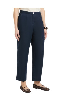 Pantalone lino gamba dritta