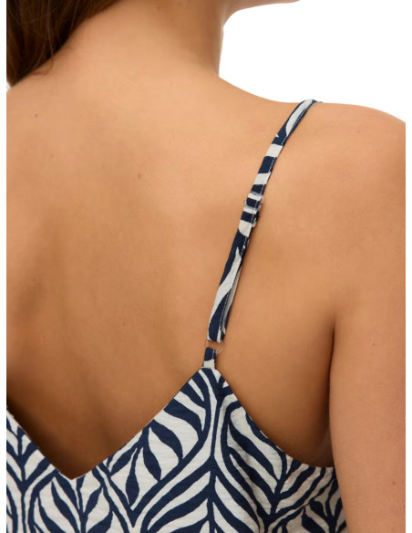 Top con Spalline Stampa Tropicale Blu Vero Moda | Glamour Shop