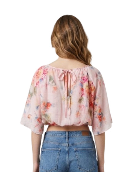 Top Crop Fantasia Floreale Acquerello Tensione In | Glamour Shop