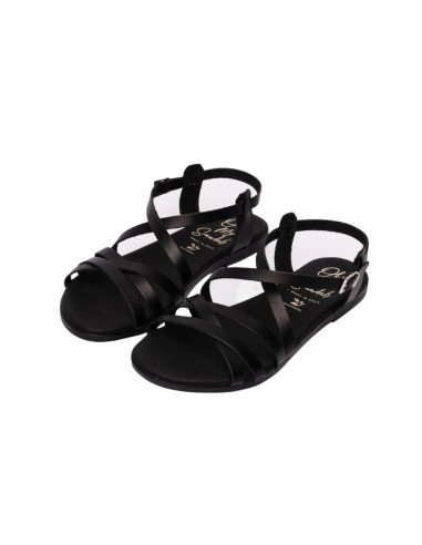 Sandalo Multifasce Nero Oh My Sandals | Glamour Shop