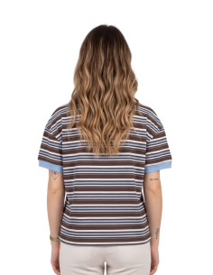 T shirt rigata CIELO/MORO/ PANNA