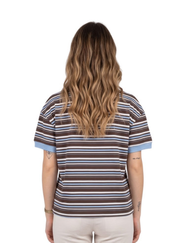 T shirt rigata CIELO/MORO/ PANNA