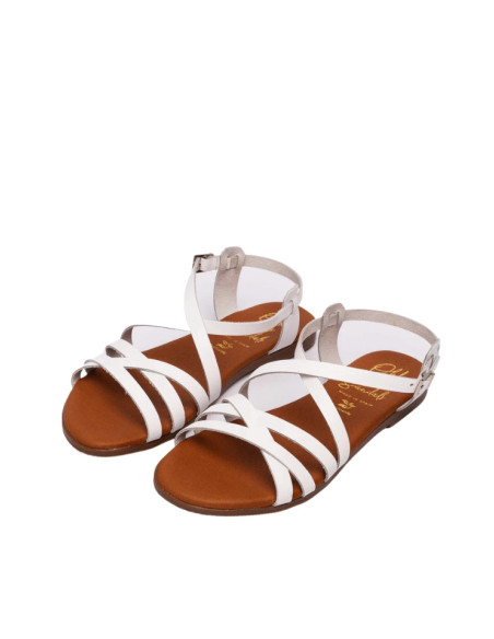 Sandalo Multifasce Bianco Oh My Sandals | Glamour Shop
