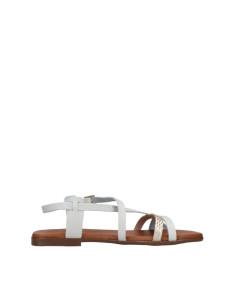 Sandalo Multifasce Bianco con Stampa Pitone Oh My Sandals | Glamour Shop