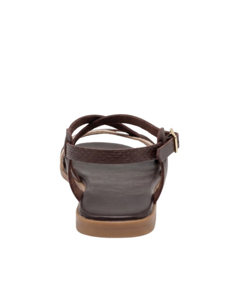 Sandalo Multifasce Moro con Stampa Pitone Oh My Sandals | Glamour Shop