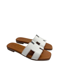 Pantofolina Fascia H Bianca - Oh My Sandals