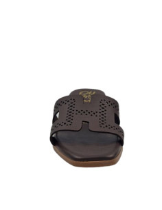 Ciabattina H Traforata Moro - Oh My Sandals