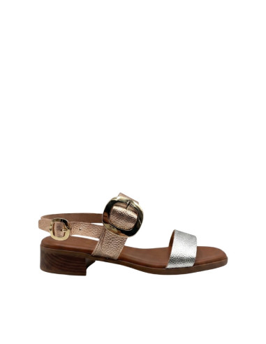 Sandalo Doppia Fascia Platino e Argento Oh My Sandals | Glamour Shop