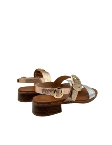 Sandalo Doppia Fascia Platino e Argento Oh My Sandals | Glamour Shop