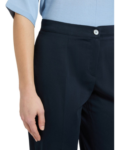 Pantalone Gamba Dritta con Spacco Laterale Blu Elena Mirò | Glamour Shop