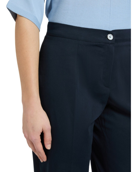 Pantalone Gamba Dritta con Spacco Laterale Blu Elena Mirò | Glamour Shop