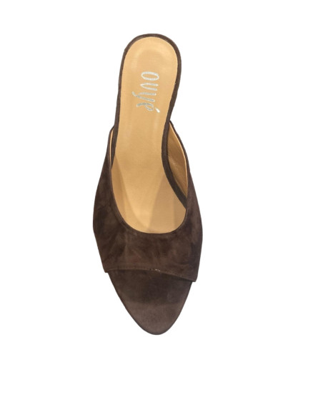 Mules in Camoscio Moro Ovyé | Glamour Shop