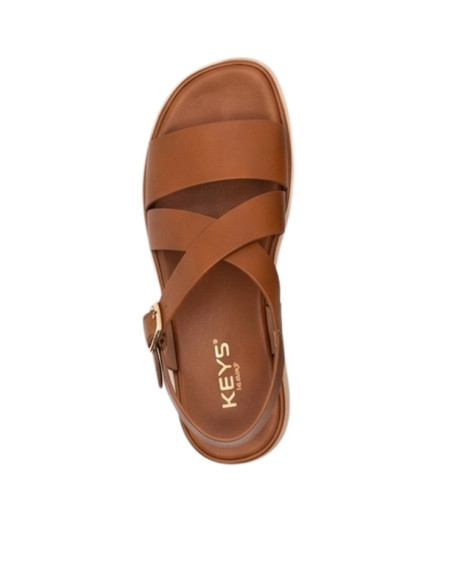 Sandali Keys Flat Fascia Incrocio Cuoio K12290 | Nuovi Arrivi