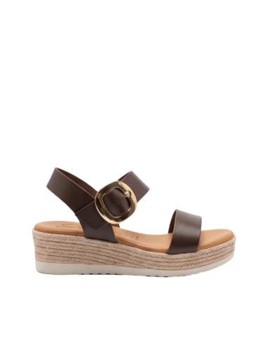 Sandalo Donna con Zeppa in Corda Testa di Moro Oh My Sandals | Glamour Shop
