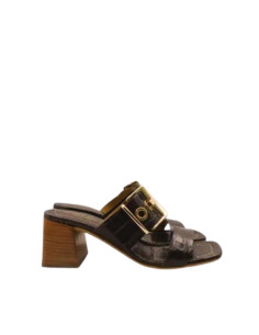 Sandalo Pelle Stampa Cocco Testa di Moro Lorenzo Mari | Glamour Shop