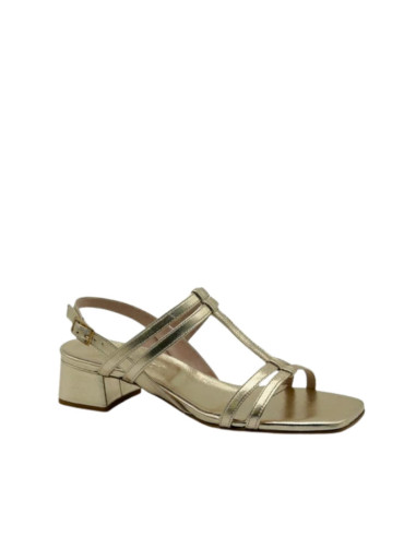 Sandalo Platino con Tacco Largo Massimo Baldi | Glamour Shop