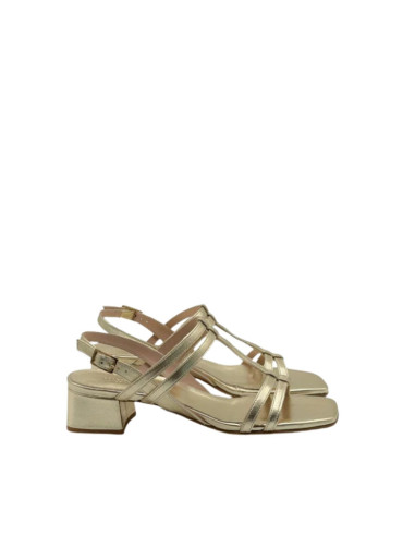 Sandalo Platino con Tacco Largo Massimo Baldi | Glamour Shop