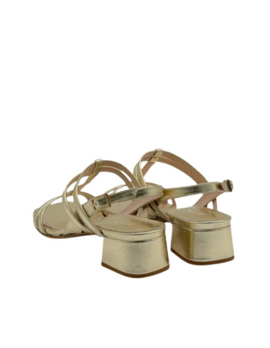 Sandalo Platino con Tacco Largo Massimo Baldi | Glamour Shop