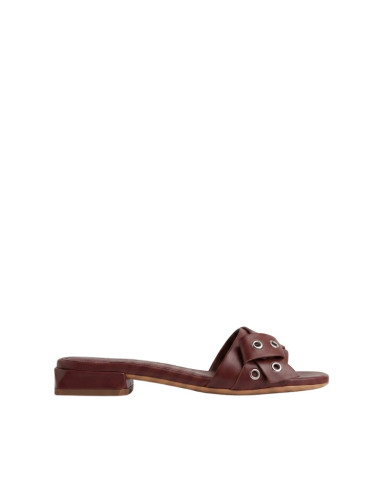 Pantofolina con Fibbia Cioccolato Lorenzo Mari | Glamour Shop