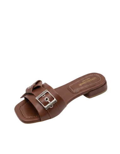 Pantofolina con Fibbia Cioccolato Lorenzo Mari | Glamour Shop