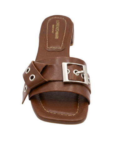 Pantofolina con Fibbia Cioccolato Lorenzo Mari | Glamour Shop