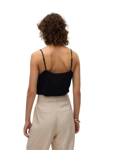 Canotta Donna Nera con Spalline Sottili Vero Moda | Glamour Shop