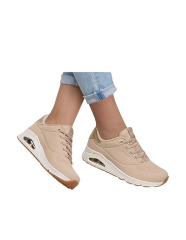 Sneaker Donna Skechers Uno Shimmer Away Nude Memory Foam
