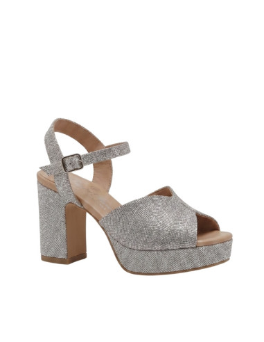 Sandalo Maxi Platform Argento Donna David Haron | Glamour Shop