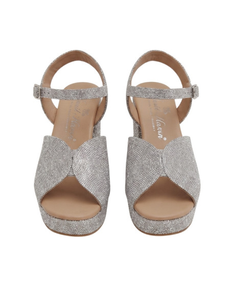 Sandalo Maxi Platform Argento Donna David Haron | Glamour Shop