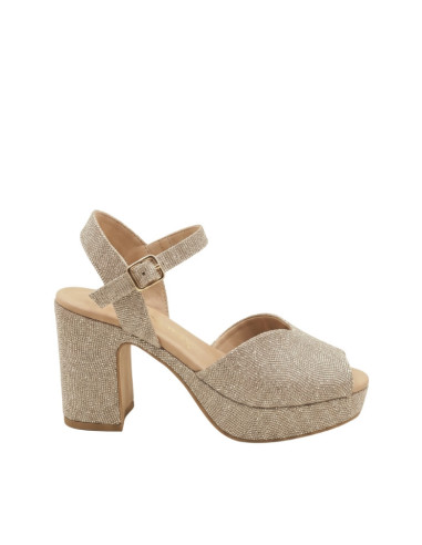 Sandalo Maxi Platform Platino Donna David Haron | Glamour Shop