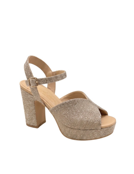 Sandalo Maxi Platform Platino Donna David Haron | Glamour Shop
