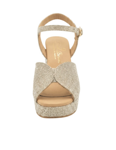 Sandalo Maxi Platform Platino Donna David Haron | Glamour Shop