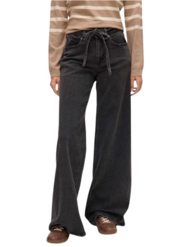 Jeans Grigio Scuro a Gamba Ampia