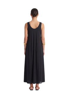 Abito Lungo Basic in Cotone Nero – ZAHJR