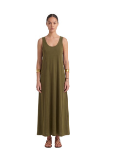 Abito basic cotone MILITARE