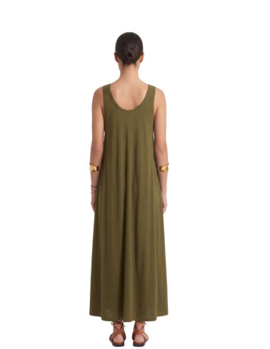 Abito basic cotone MILITARE