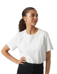 T SHIRT VERO MODA IN FELPA DI COTONE- BIANCO