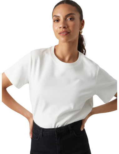 T SHIRT VERO MODA IN FELPA DI COTONE- BIANCO 10294544