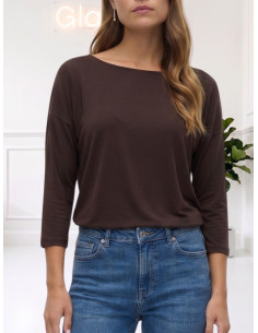 T-Shirt Donna Testa di Moro in Tencel 3/4 | Vero Moda