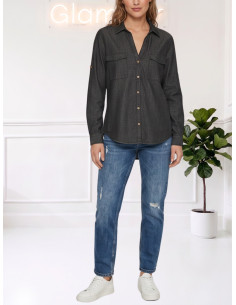 Camicia effetto denim 10352543